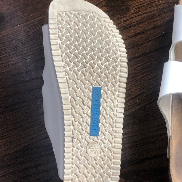 Birkenstock Shoes - White Birkenstock Arizona Slides